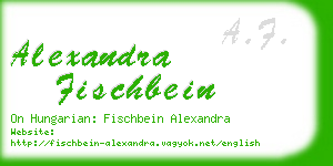 alexandra fischbein business card